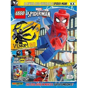 LEGO SPIDERMAN MAGAZINE 5-SPIDERMAN 5 IN REGALO LA MINIFIGURE UFFICIALE LEGO DI VENOM